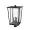 Z-Lite Seoul 3 Light Outdoor Post Mount Fixture, Oil Rubbed Bronze & Clear 571PHXLR-ORB - alternate 4